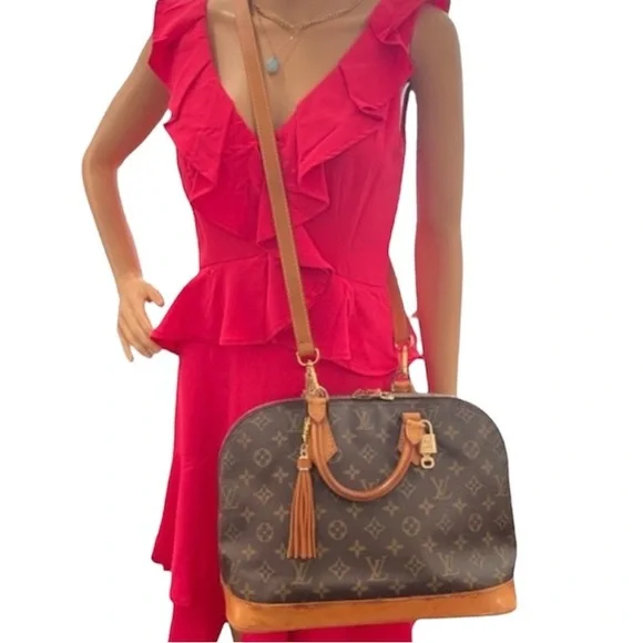 Louis Vuitton Monogram ALMA PM SATCHEL BAG ~💯  Authentic - Picture 5 of 15